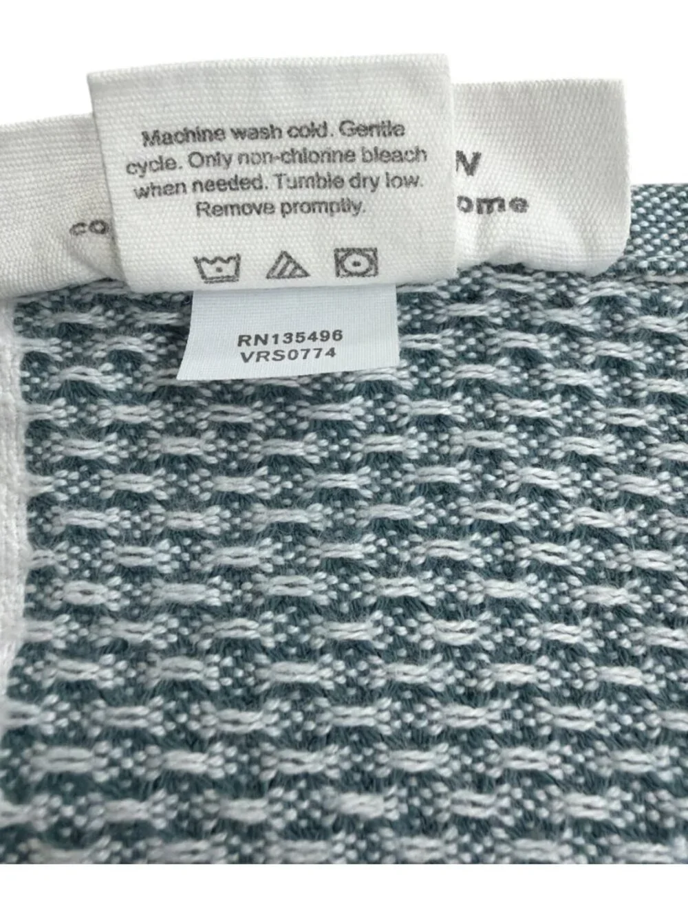 Coyuchi Mediterranean Organic Cotton Bath Towel Aquamarine Sea Spray Set 2 NWOT